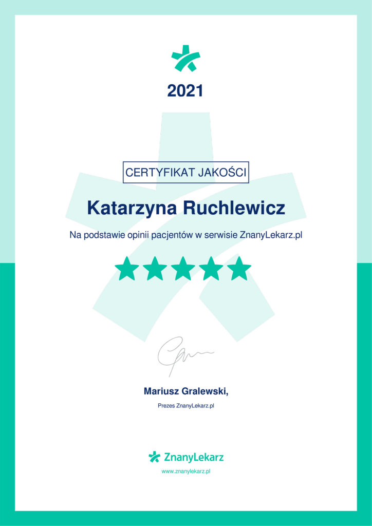сертифікат якості ZnanyLekarz